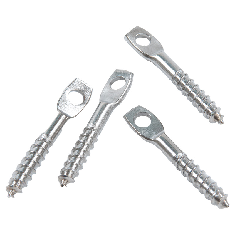 National Steel 3/8" X 4-1/2" Eye Lag Screw With 3/4" Dia Eye – Stainless Steel, Model N220707