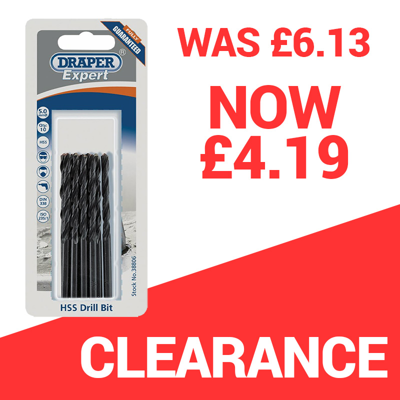 Draper HSS Bohrerset 6,0mm - 10-teilige Twist-Bohrer Box