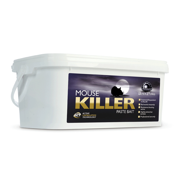 Black Pearl Mouse Killer Paste Bait 10g Alphachloralose Sachets UK-2014-0870