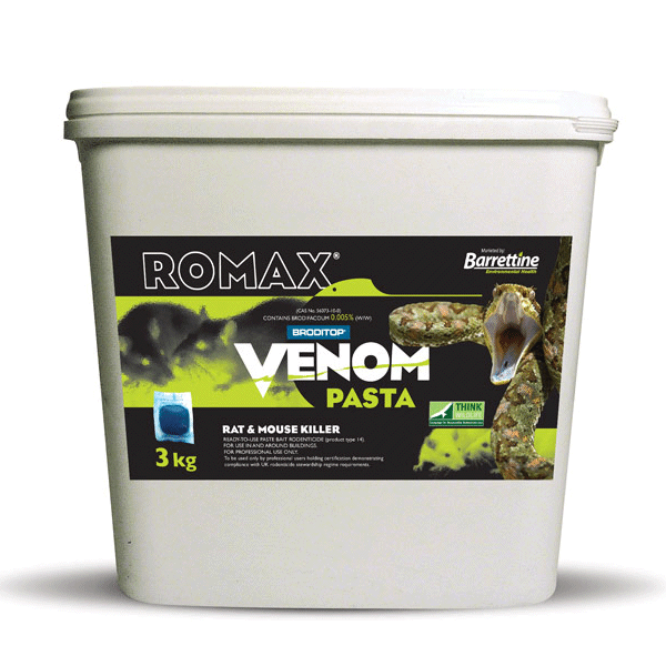 ROMAX Venom Pasta Brodifacoum 15g Paste Sachets
