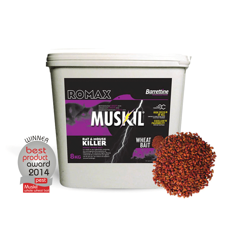 ROMAX Muskil Wheat Bait Multi-Active Rat and Mouse Killer