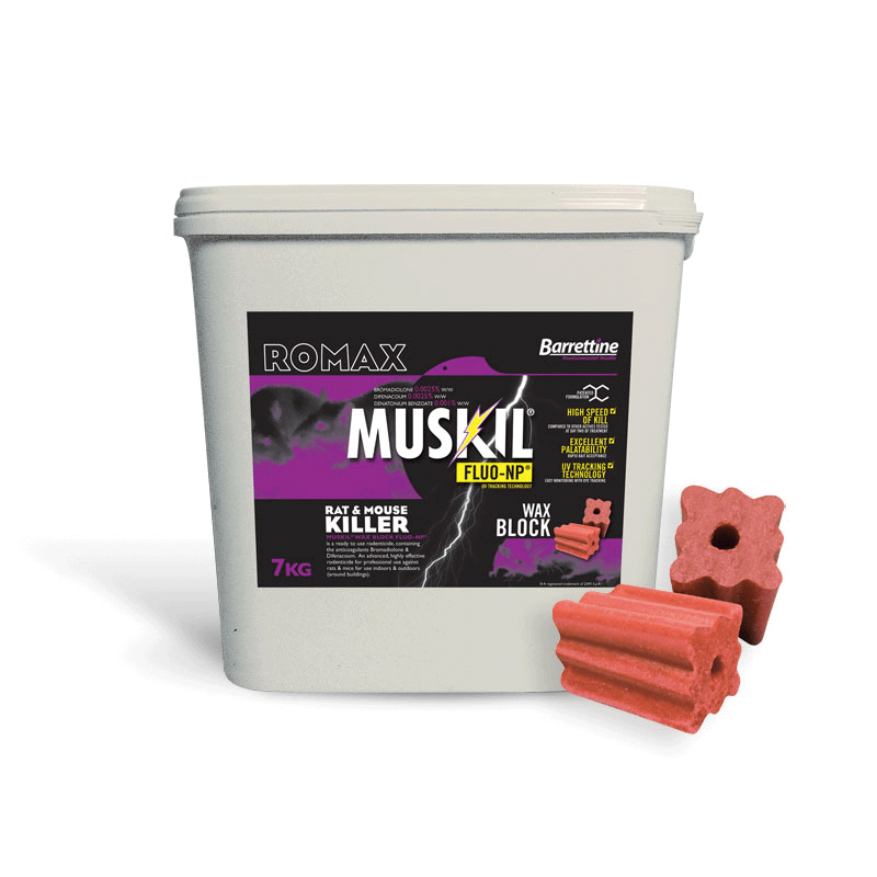 ROMAX Muskil Dual Active Wax Block with FLUO-NP UV tracking technology