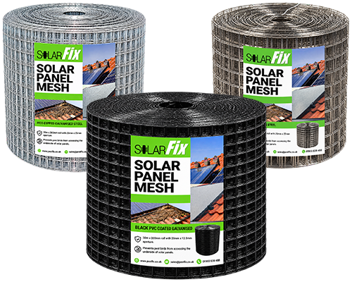 Solar panel bird proofing mesh